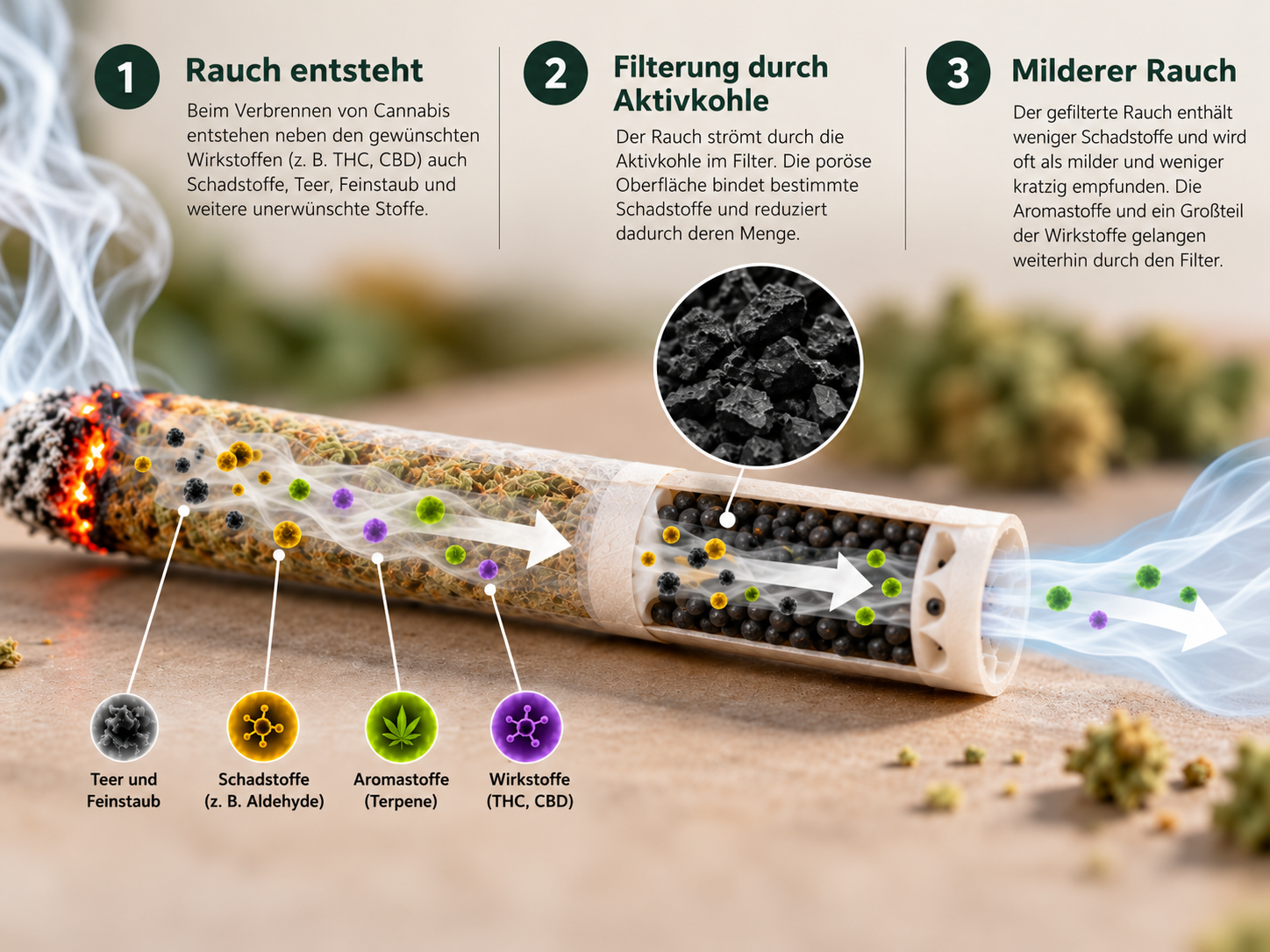 Aktivkohlefilter Joint