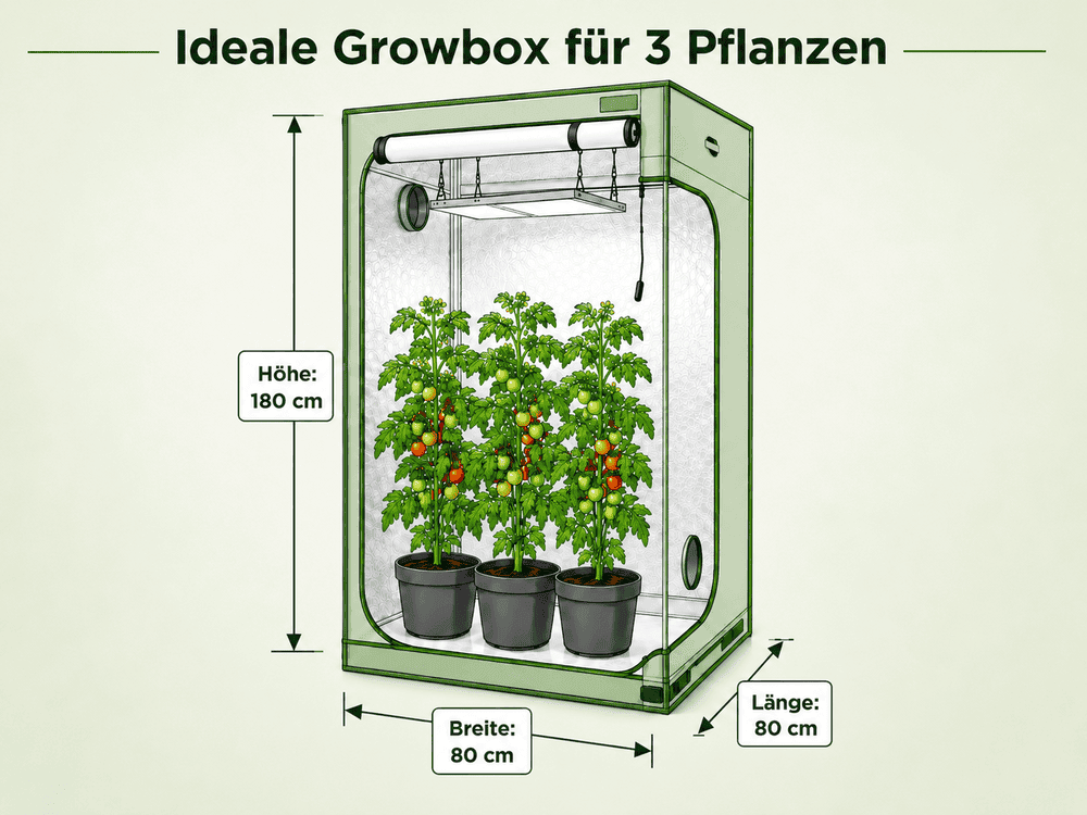 Growbox für 3 Pflanzen
