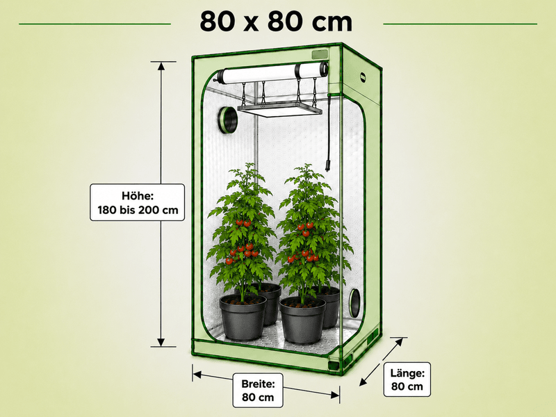 Growbox Komplettsets 80x80 cm